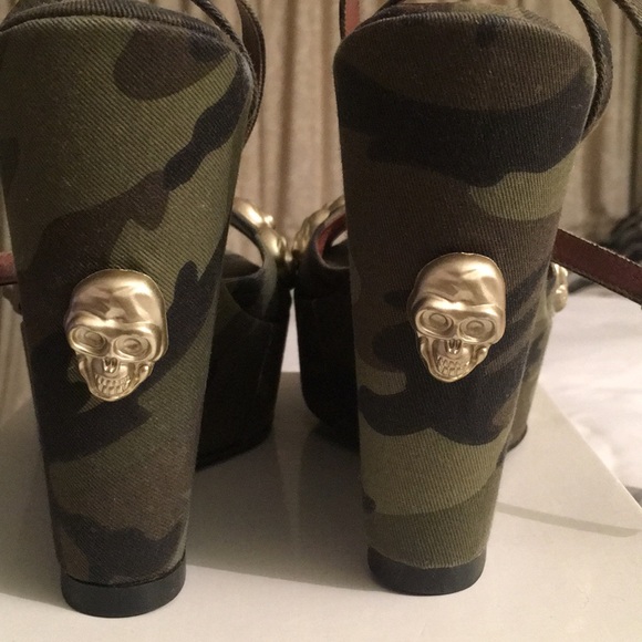Camouflage skull head platform sandals - Picture 2 of 4